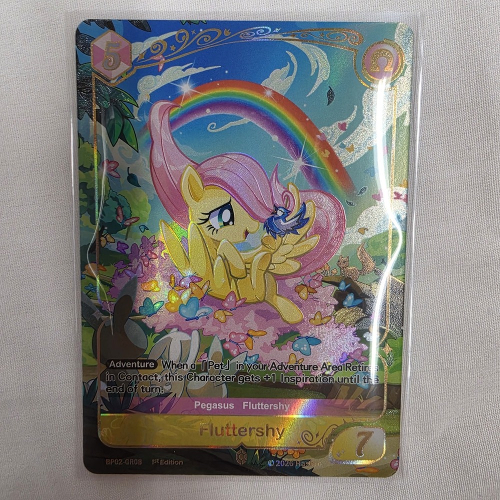 My Little Pony CCG Fluttershy Holo Foil Adventure Card Hasbro BРO2-GR08 1st ed